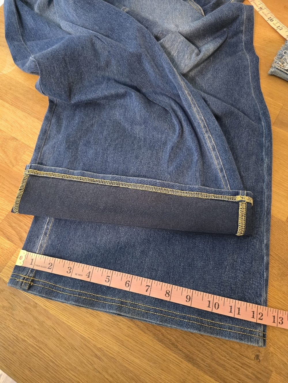 Halara Flex High Waisted Pockets Baggy Wide Leg Jeans Blue Wash Women M Petite - Picture 12 of 12